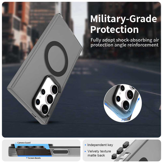 Custodia MagSafe per Samsung Galaxy S23 Ultra S918, Techsuit, CandyCase, Nera