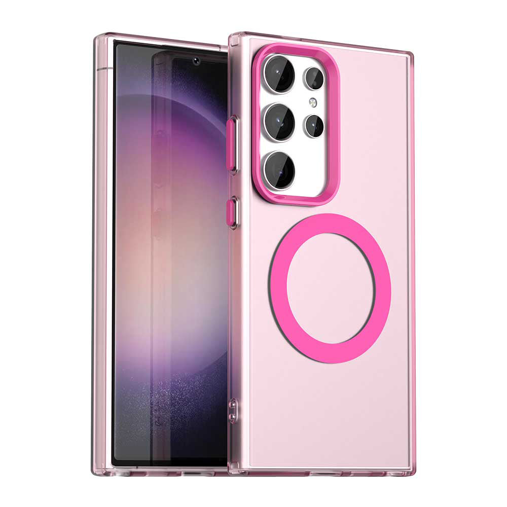 Custodia MagSafe per Samsung Galaxy S23 Ultra S918, Techsuit, CandyCase, Rosa