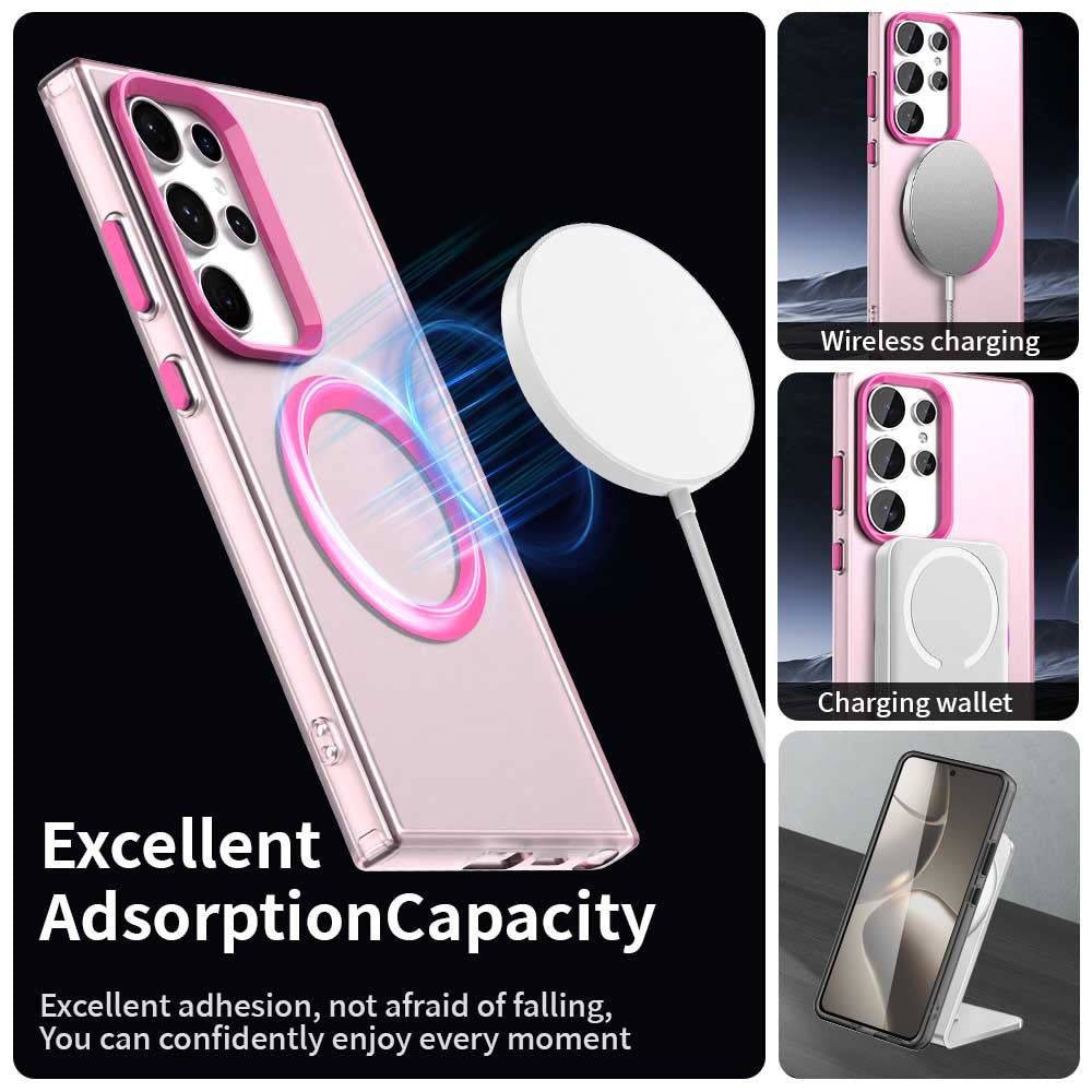 Custodia MagSafe per Samsung Galaxy S23 Ultra S918, Techsuit, CandyCase, Rosa