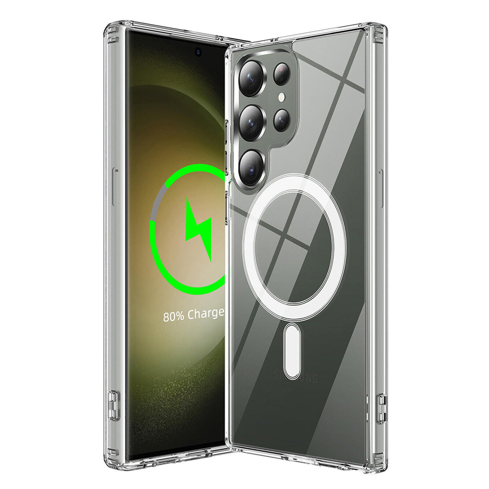 Custodia MagSafe per Samsung Galaxy S23 Ultra S918, Techsuit, Pro, Trasparente