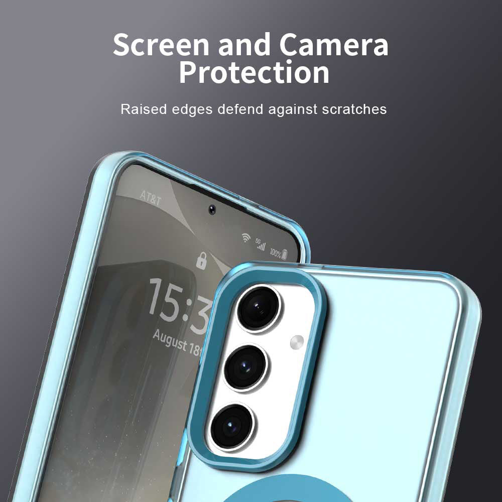 Custodia MagSafe per Samsung Galaxy S24 FE S721, Techsuit, CandyCase, Blu