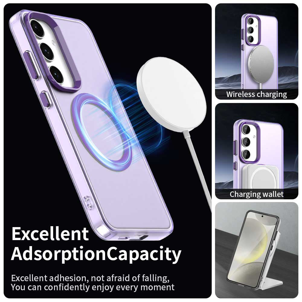 Custodia MagSafe per Samsung Galaxy S24 FE S721, Techsuit, CandyCase, Viola