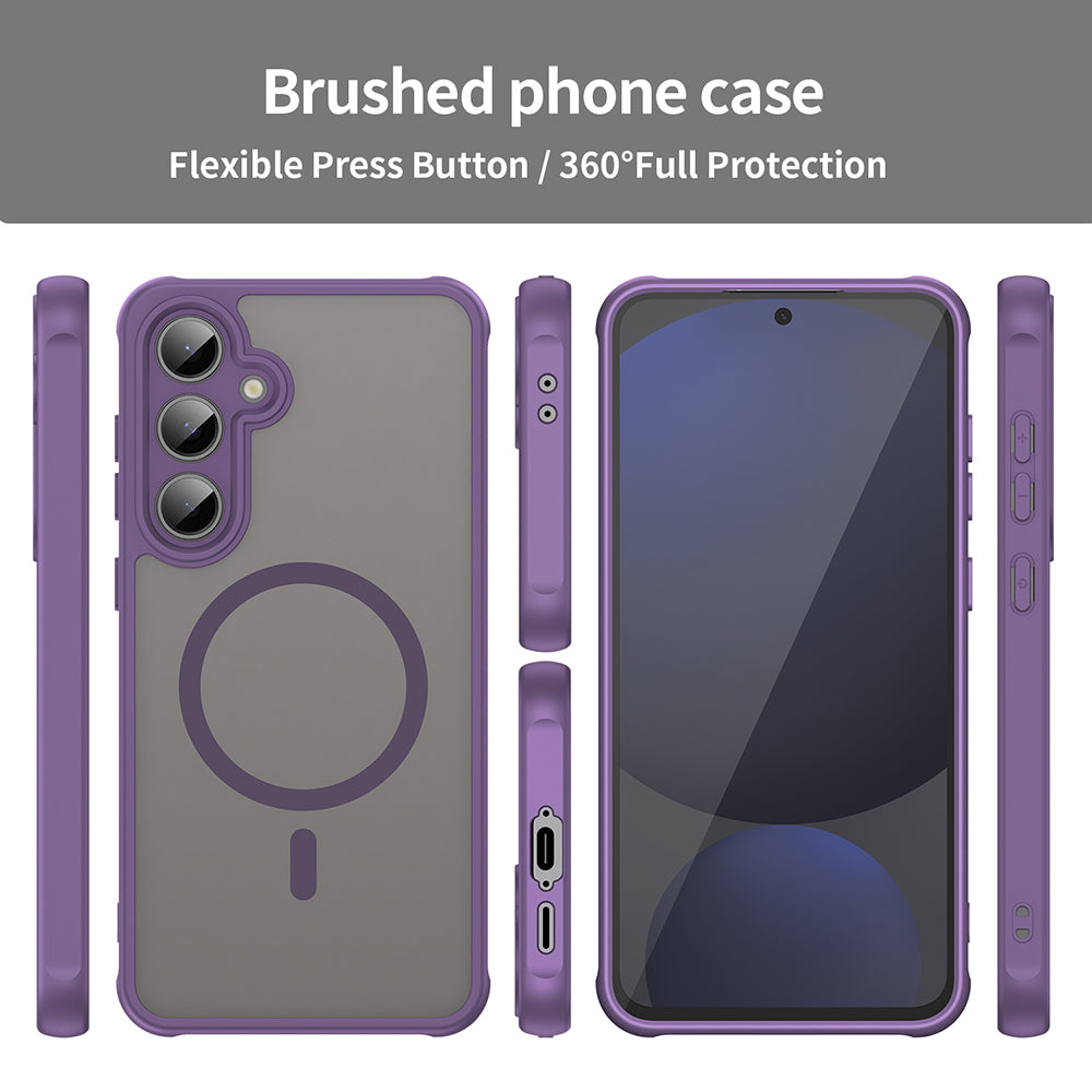 Custodia MagSafe per Samsung Galaxy S24 FE S721, Techsuit, HaloFrost II, Viola