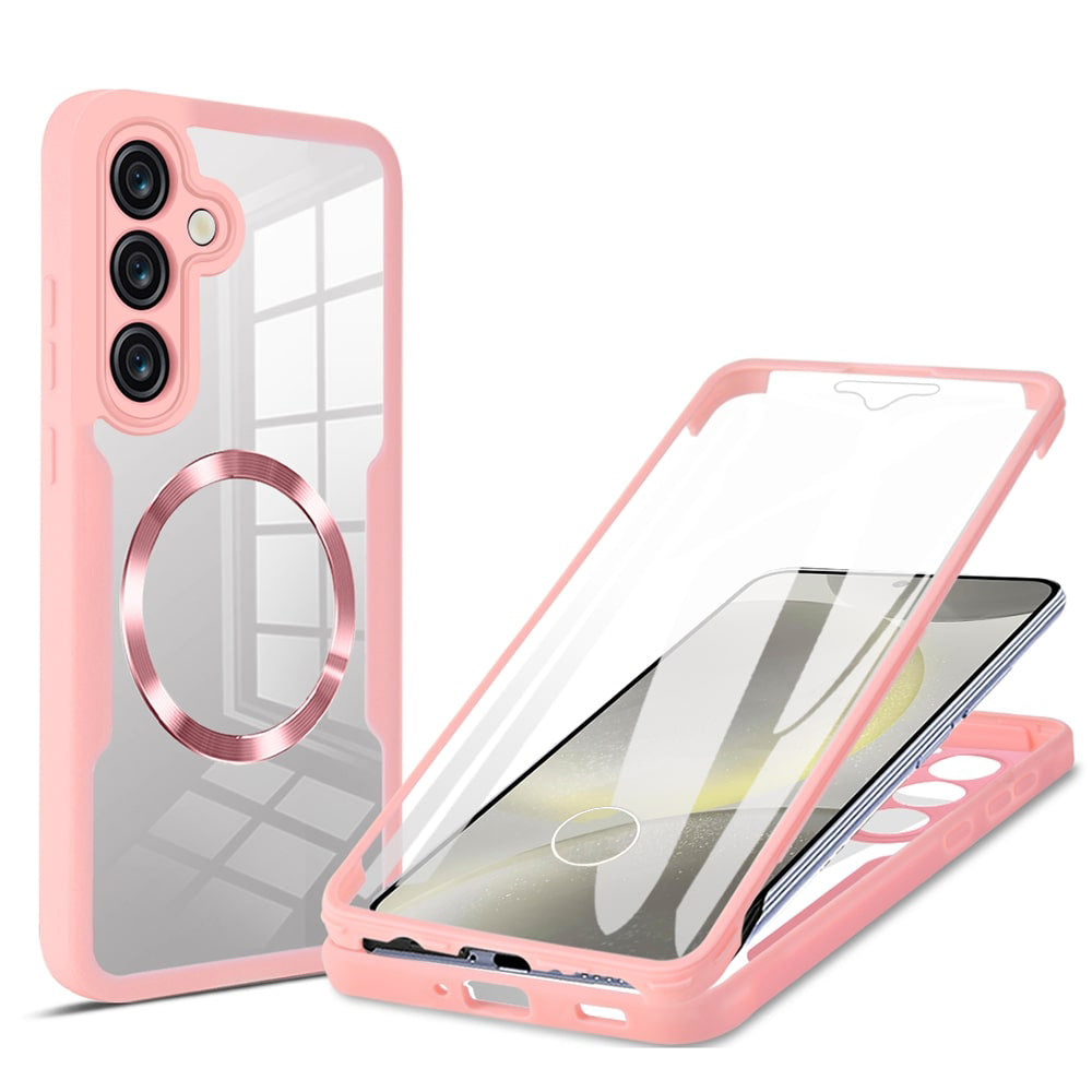 Custodia MagSafe per Samsung Galaxy S24+ S926, Techsuit, ColorVerse 360, Rosa