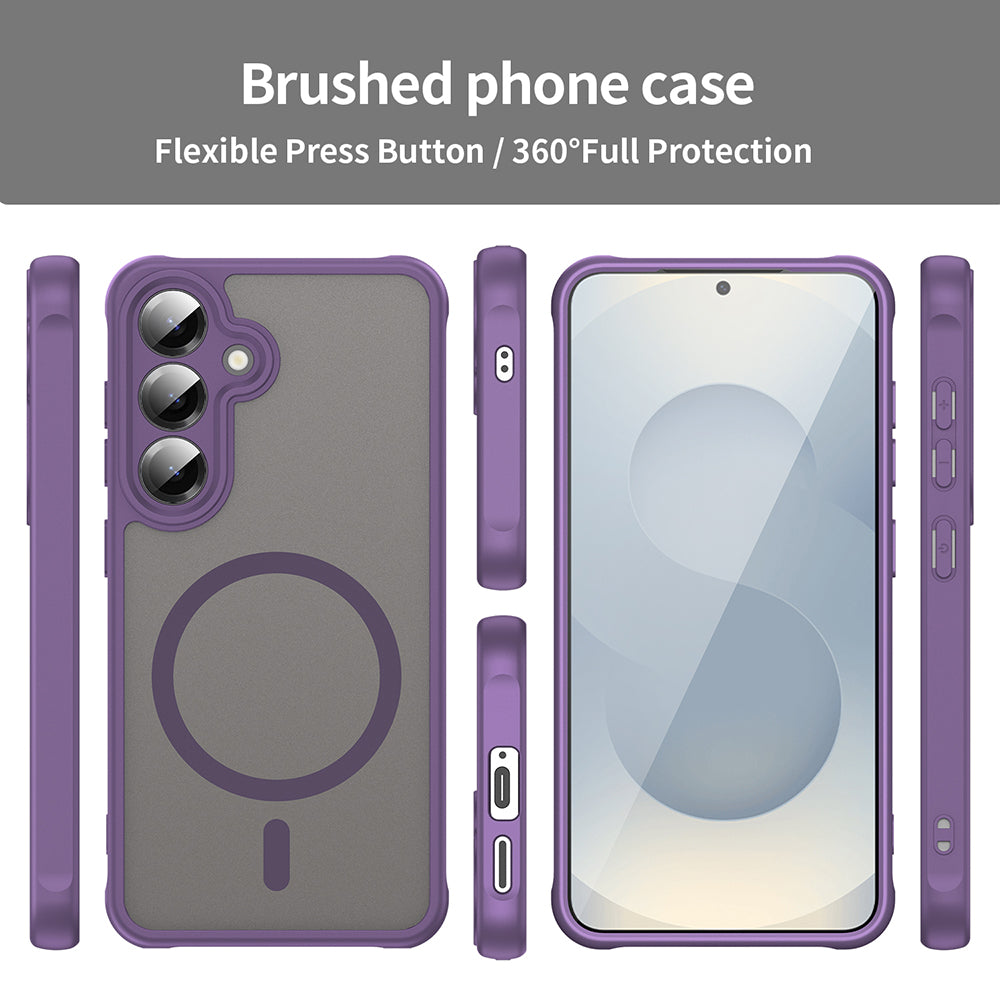 Custodia MagSafe per Samsung Galaxy S24+ S926, Techsuit, HaloFrost II, Viola