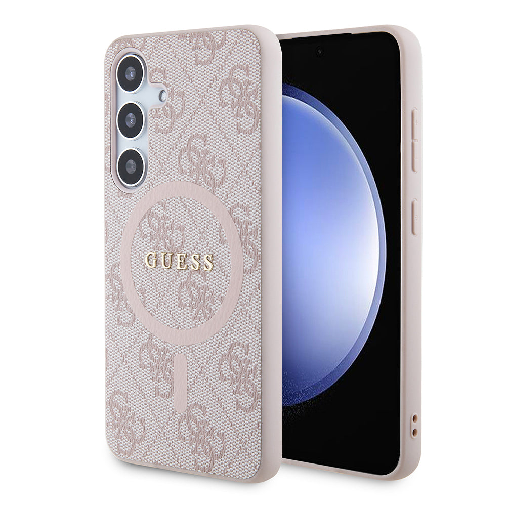 MagSafe Case for Samsung Galaxy S24 S921, Guess, 4G Collection, Pink
