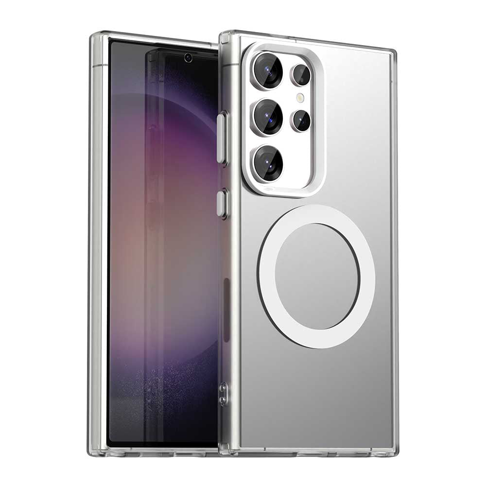Custodia MagSafe per Samsung Galaxy S24 Ultra S928, Techsuit, CandyCase, Bianca
