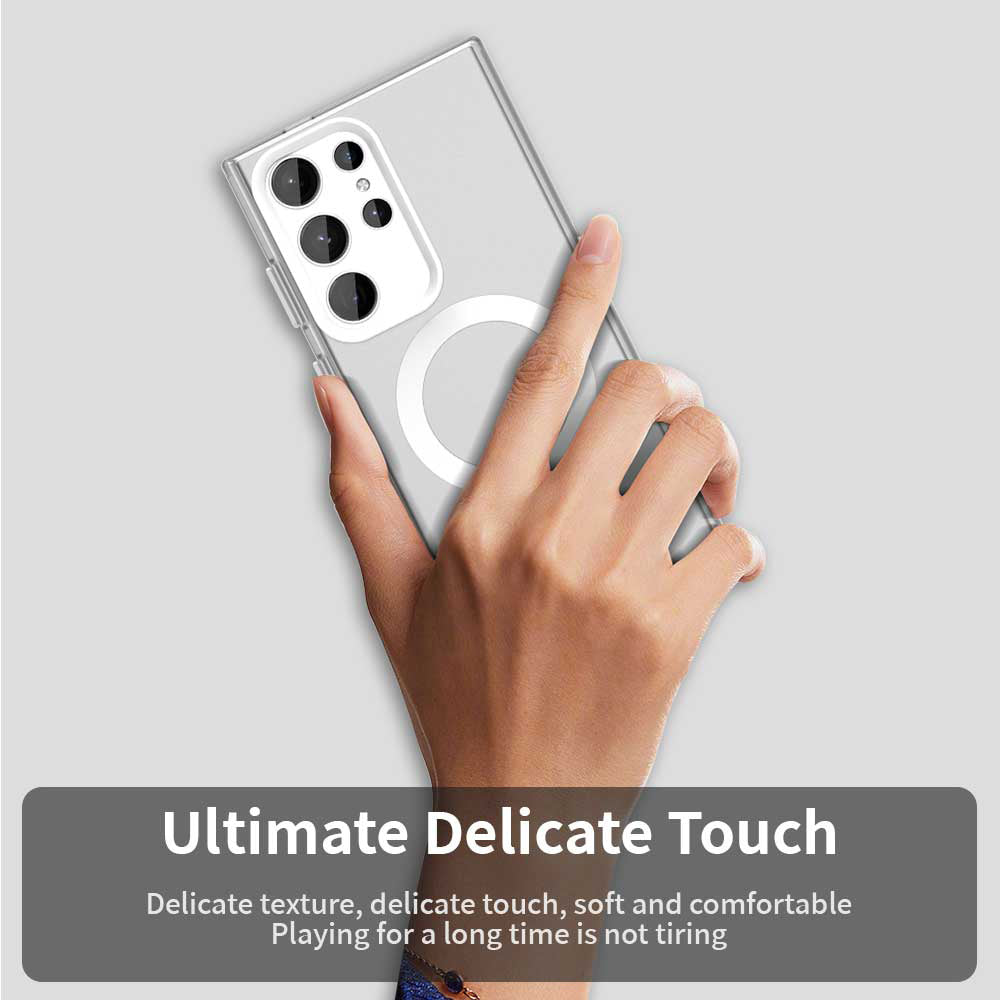 Custodia MagSafe per Samsung Galaxy S24 Ultra S928, Techsuit, CandyCase, Bianca