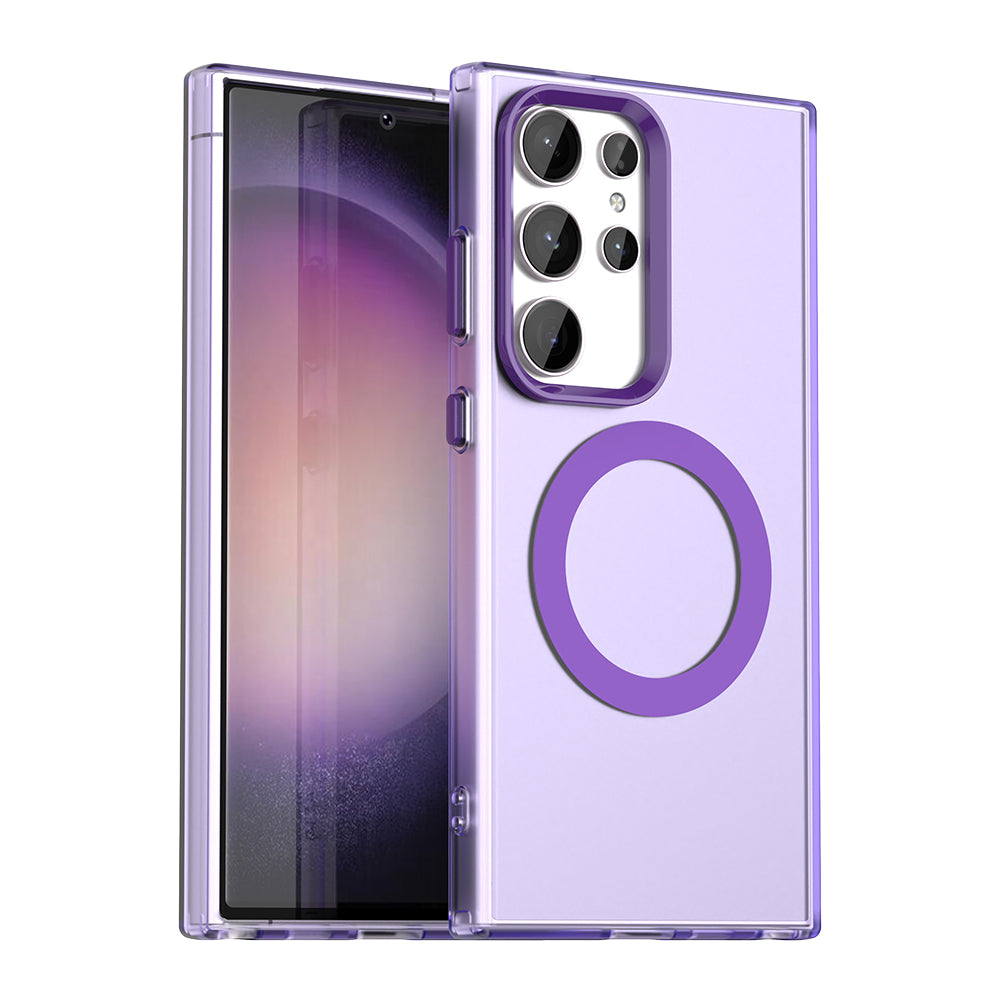 Custodia MagSafe per Samsung Galaxy S24 Ultra S928, Techsuit, CandyCase, Viola
