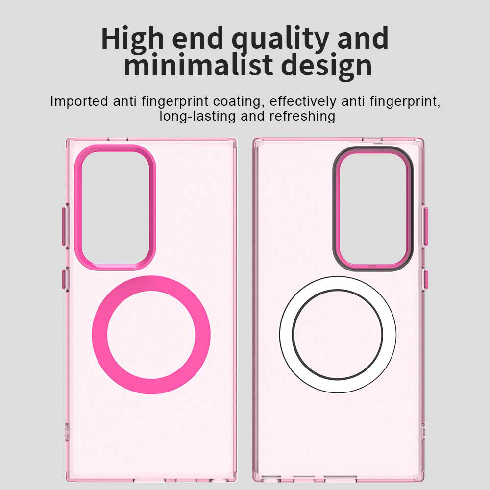 Custodia MagSafe per Samsung Galaxy S24 Ultra S928, Techsuit, CandyCase, Rosa