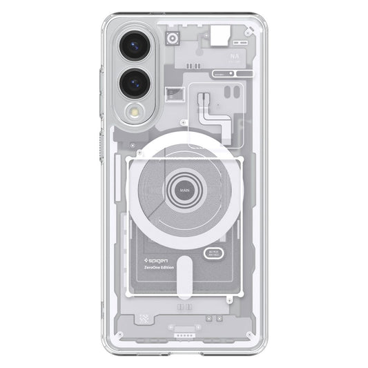 Custodia MagSafe per Samsung Galaxy S25 Edge S937, Spigen, Ultra Hybrid Zero One, Bianca ACS09417