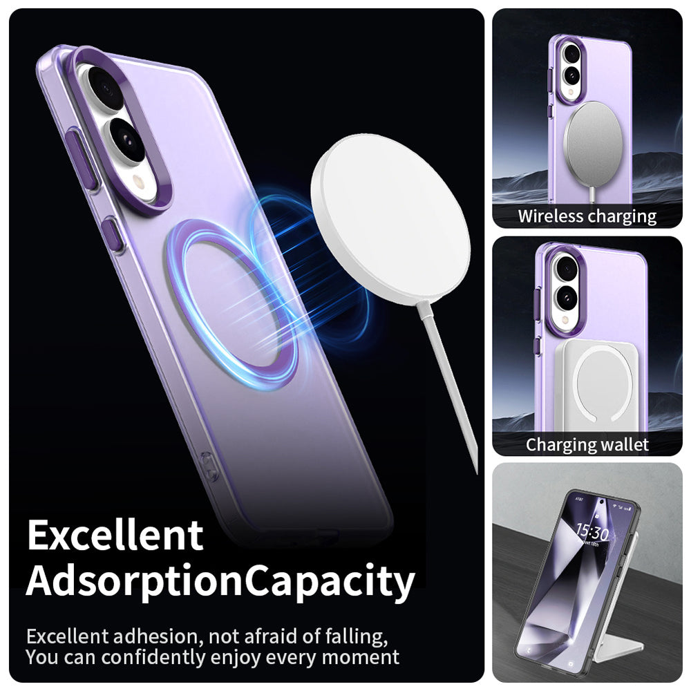 Custodia MagSafe per Samsung Galaxy S25 Edge S937, Techsuit, CandyCase, Viola
