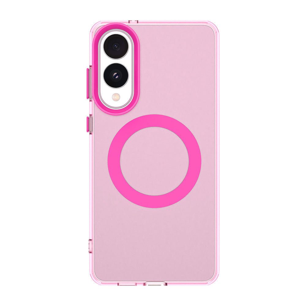 Custodia MagSafe per Samsung Galaxy S25 Edge S937, Techsuit, CandyCase, Rosa