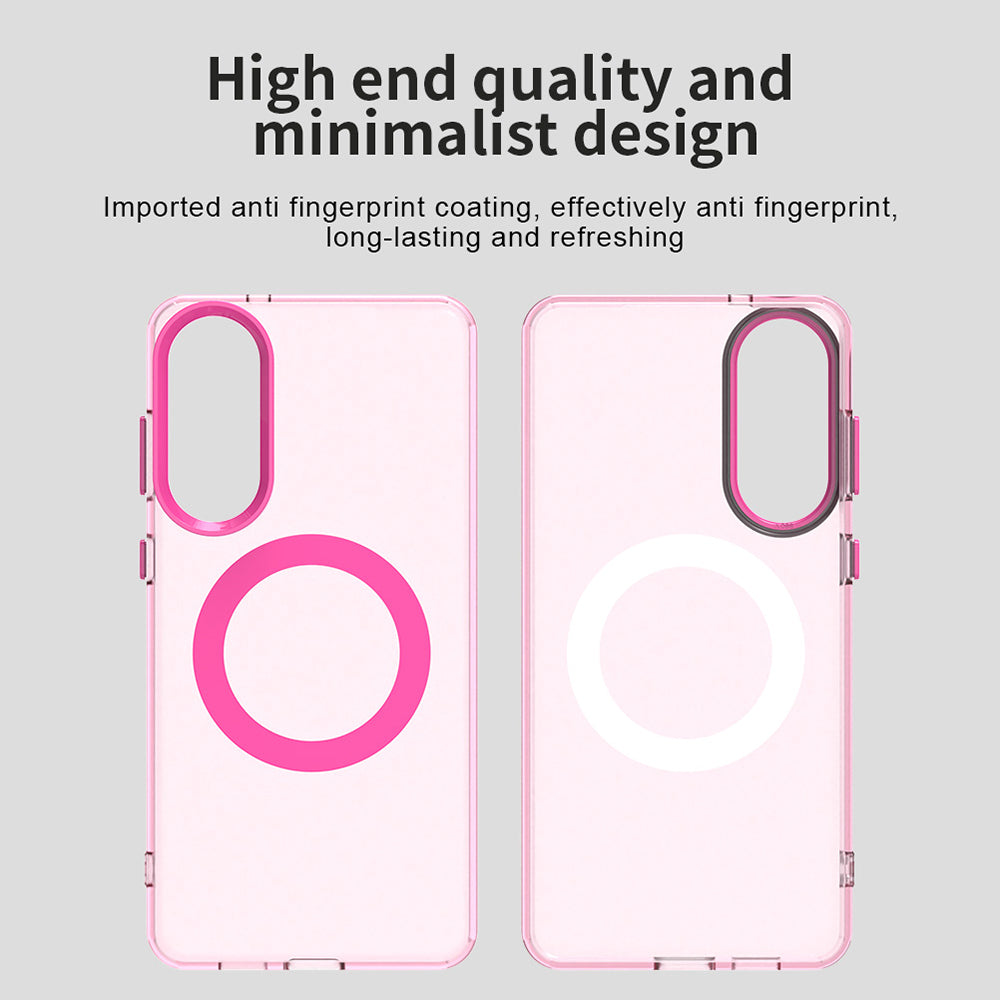 Custodia MagSafe per Samsung Galaxy S25 Edge S937, Techsuit, CandyCase, Rosa