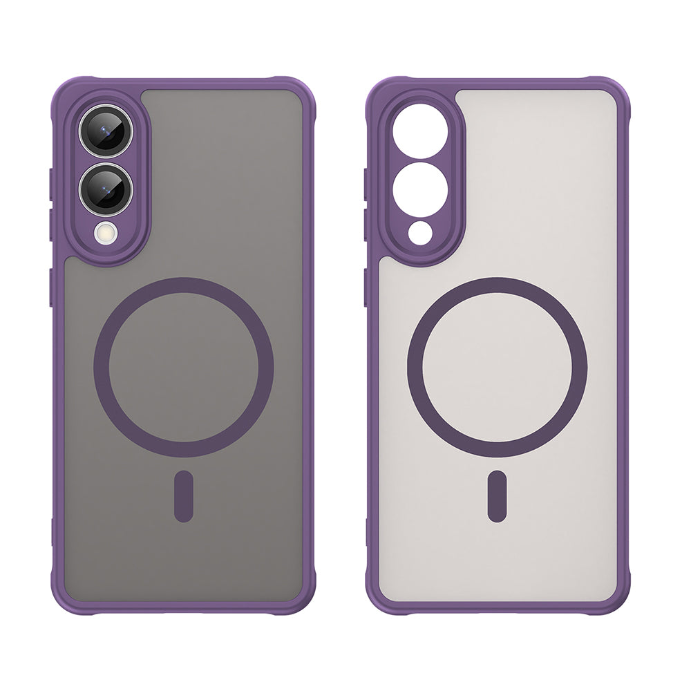 Custodia MagSafe per Samsung Galaxy S25 Edge S937, Techsuit, HaloFrost II, Viola