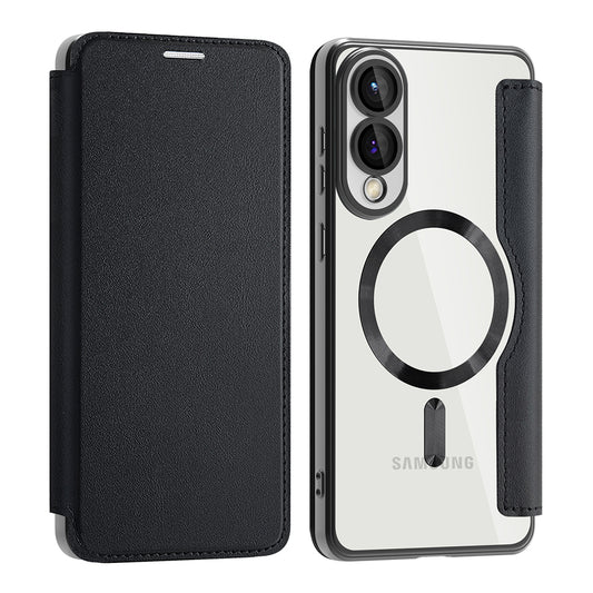 Custodia MagSafe per Samsung Galaxy S25 Edge S937, Techsuit, SmartMag Book, Nera