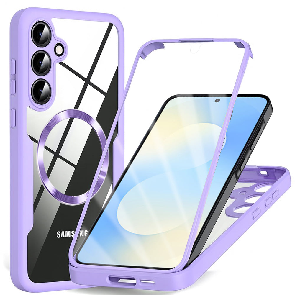 Custodia MagSafe per Samsung Galaxy S25 FE, Techsuit, ColorVerse 360, Viola