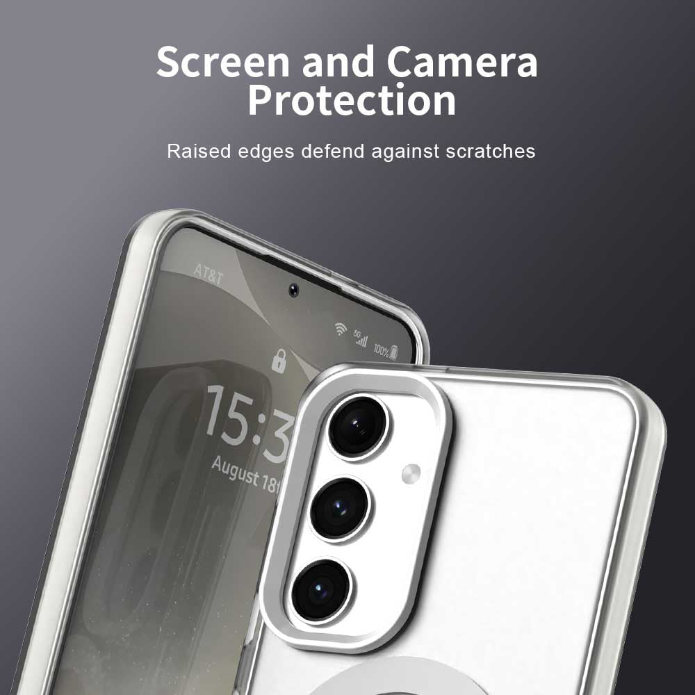Custodia MagSafe per Samsung Galaxy S25+ S936 / S24+ S926, Techsuit, CandyCase, Bianca