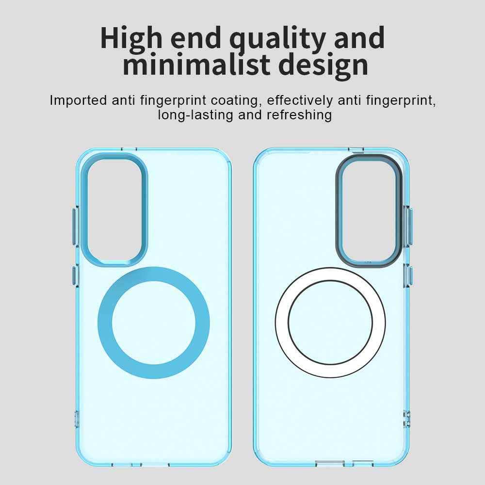 Custodia MagSafe per Samsung Galaxy S25+ S936 / S24+ S926, Techsuit, CandyCase, Blu