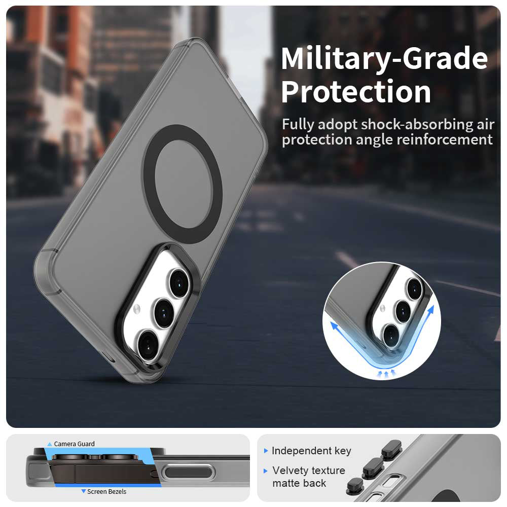 Custodia MagSafe per Samsung Galaxy S25+ S936 / S24+ S926, Techsuit, CandyCase, Nera
