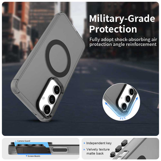 Custodia MagSafe per Samsung Galaxy S25+ S936 / S24+ S926, Techsuit, CandyCase, Nera