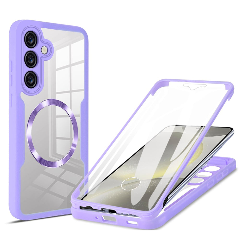 Custodia MagSafe per Samsung Galaxy S25+ S936, Techsuit, ColorVerse 360, Viola