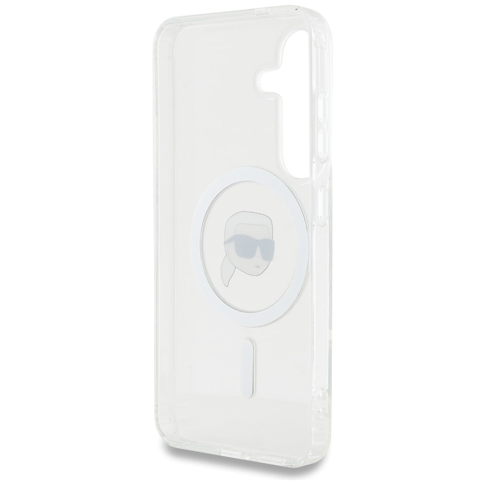 Custodia MagSafe per Samsung Galaxy S25 S931, Karl Lagerfeld, IML Karl's Head, Bianca