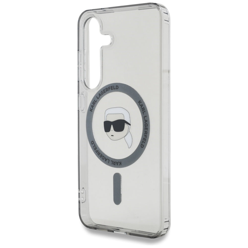 Custodia MagSafe per Samsung Galaxy S25 S931, Karl Lagerfeld, IML Karl's Head, Nera
