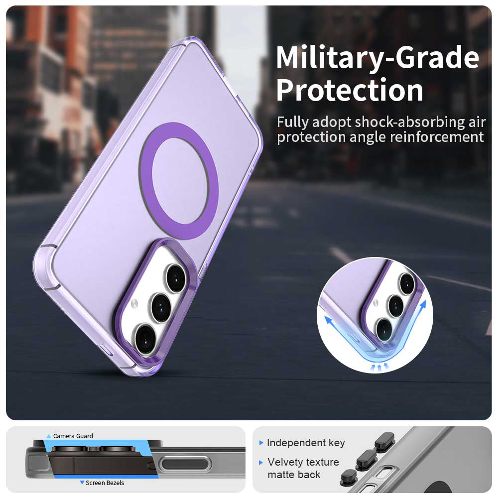 Custodia MagSafe per Samsung Galaxy S25 S931 / S24 S921, Techsuit, CandyCase, Viola