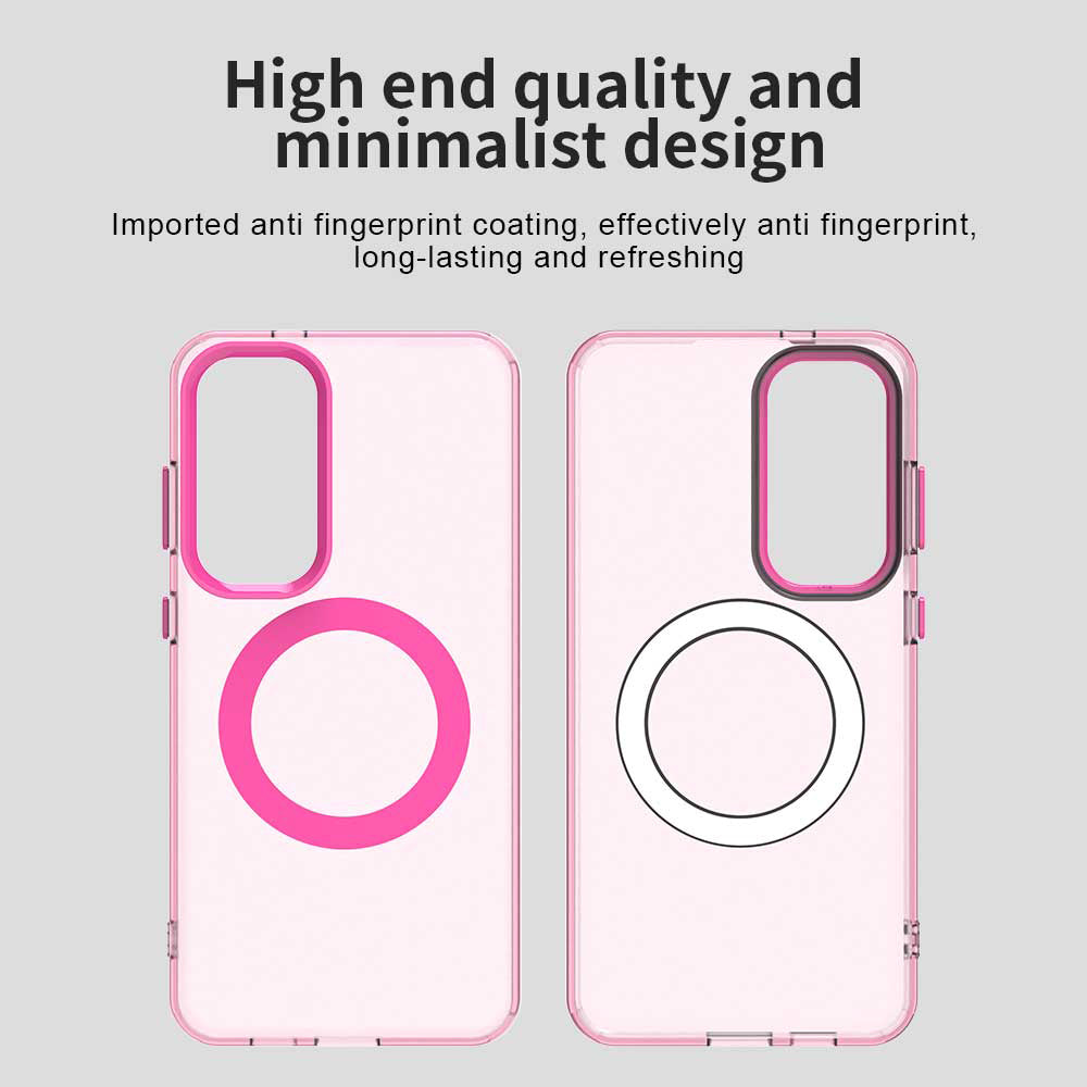 Custodia MagSafe per Samsung Galaxy S25 S931 / S24 S921, Techsuit, CandyCase, Rosa
