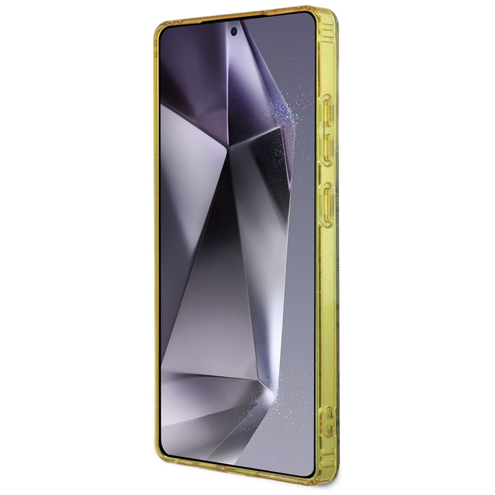 Custodia MagSafe per Samsung Galaxy S25 Ultra S938, Guess, IML Glitter 4G Circle Triangle, Marrone