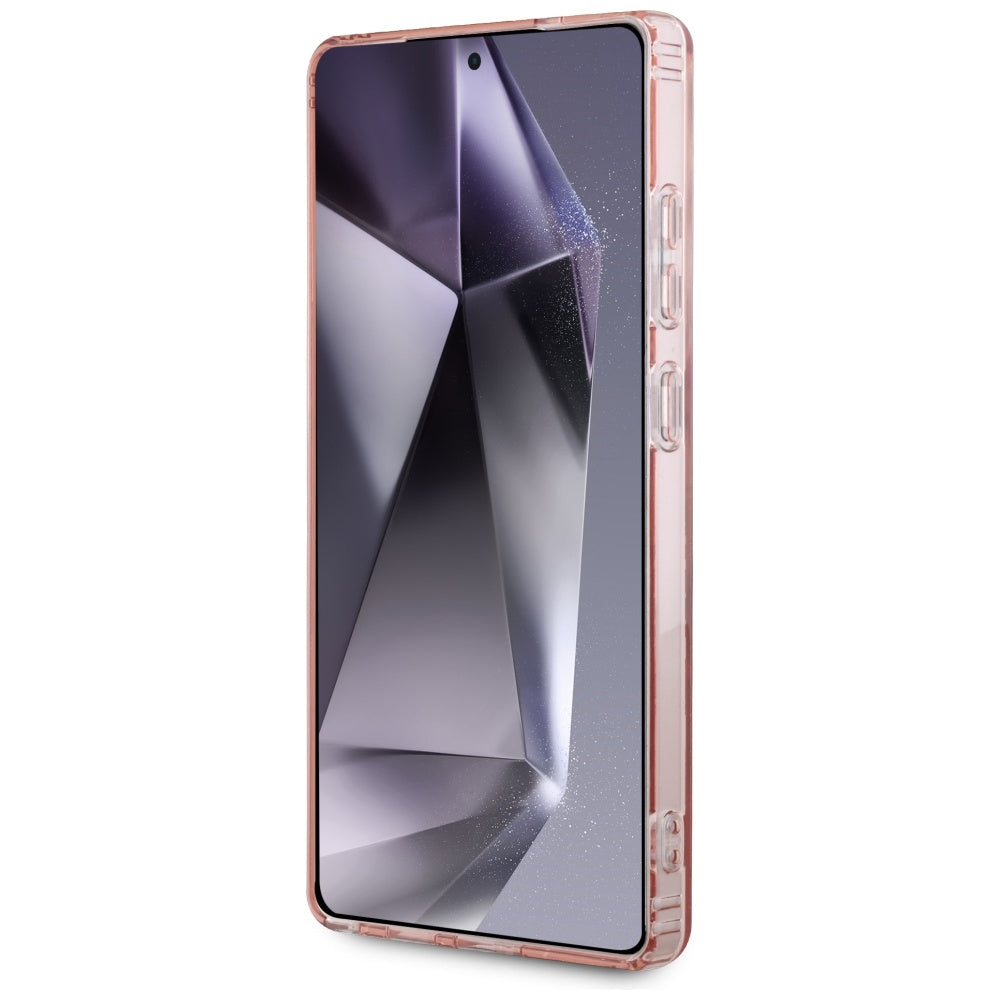 Custodia MagSafe per Samsung Galaxy S25 Ultra S938, Guess, IML Glitter Circle, Rosa
