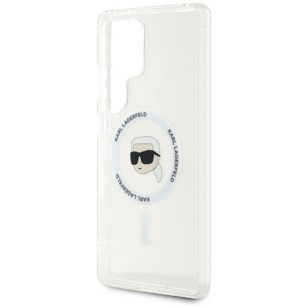 Custodia MagSafe per Samsung Galaxy S25 Ultra S938, Karl Lagerfeld, IML Karl's Head, Bianca
