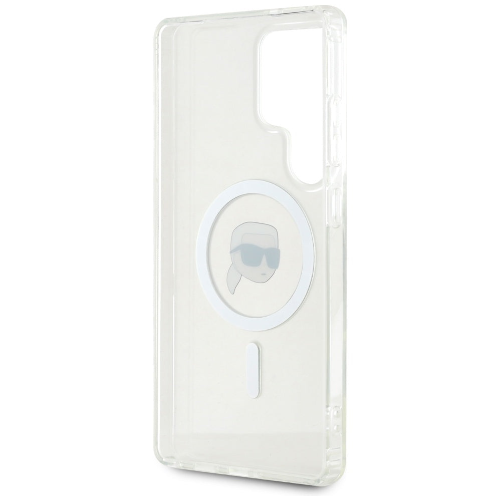 Custodia MagSafe per Samsung Galaxy S25 Ultra S938, Karl Lagerfeld, IML Karl's Head, Bianca