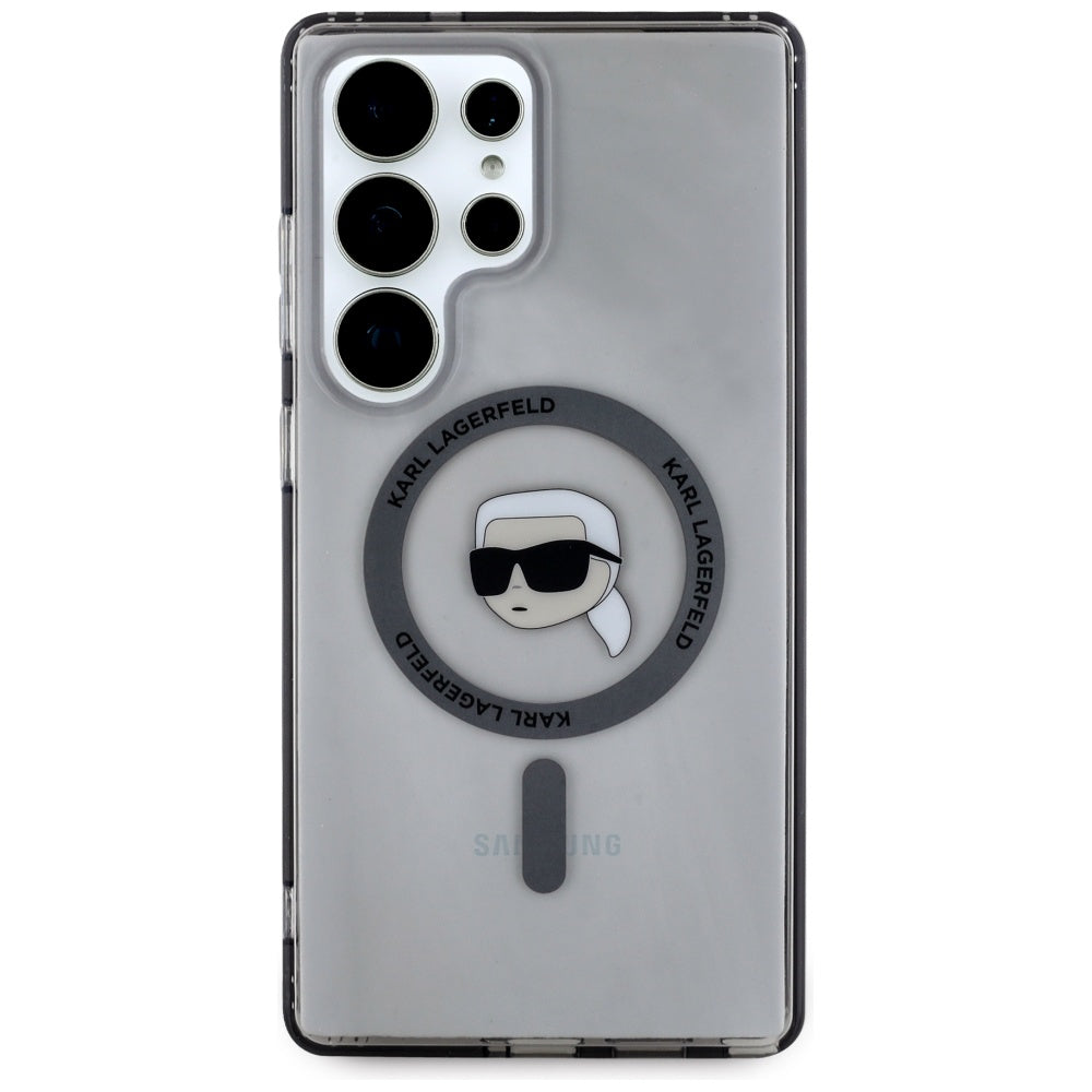 Custodia MagSafe per Samsung Galaxy S25 Ultra S938, Karl Lagerfeld, IML Karl's Head, Nera