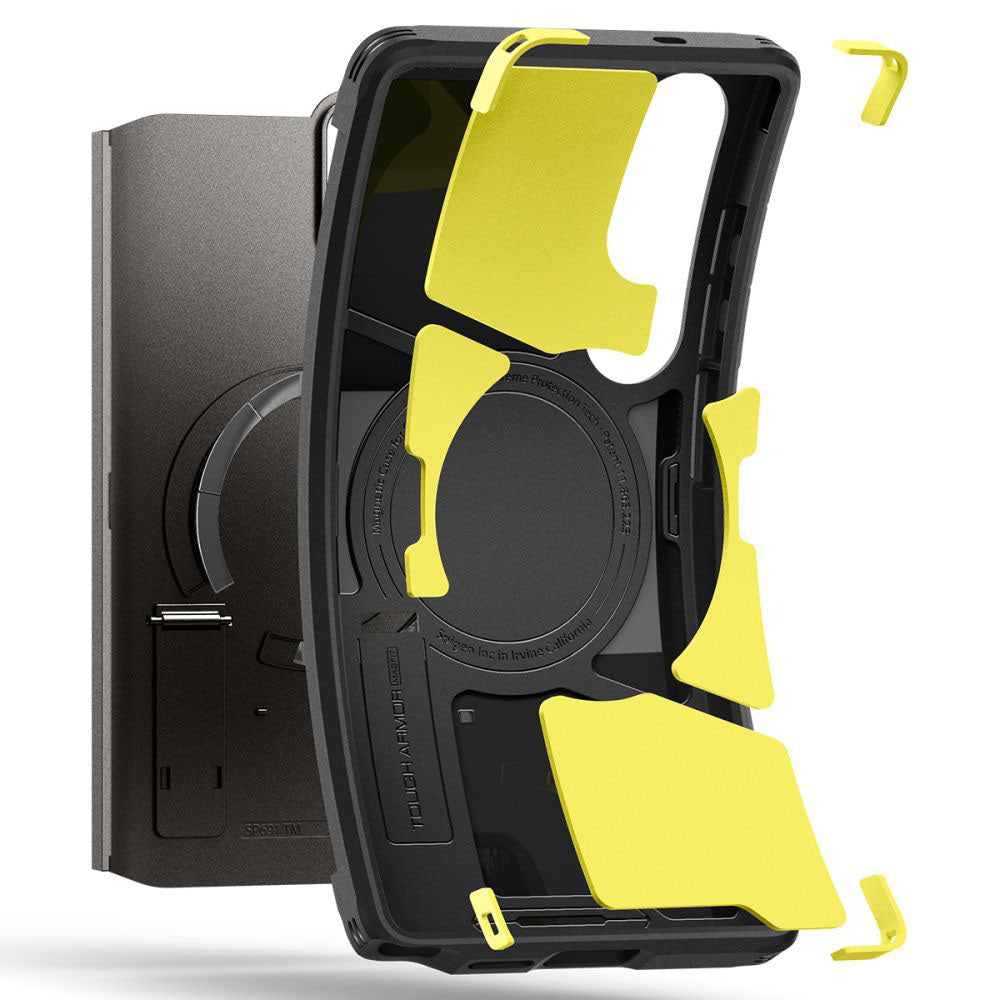 Custodia MagSafe per Samsung Galaxy S25 Ultra S938, Spigen, Tough Armor, Grigio ACS08965