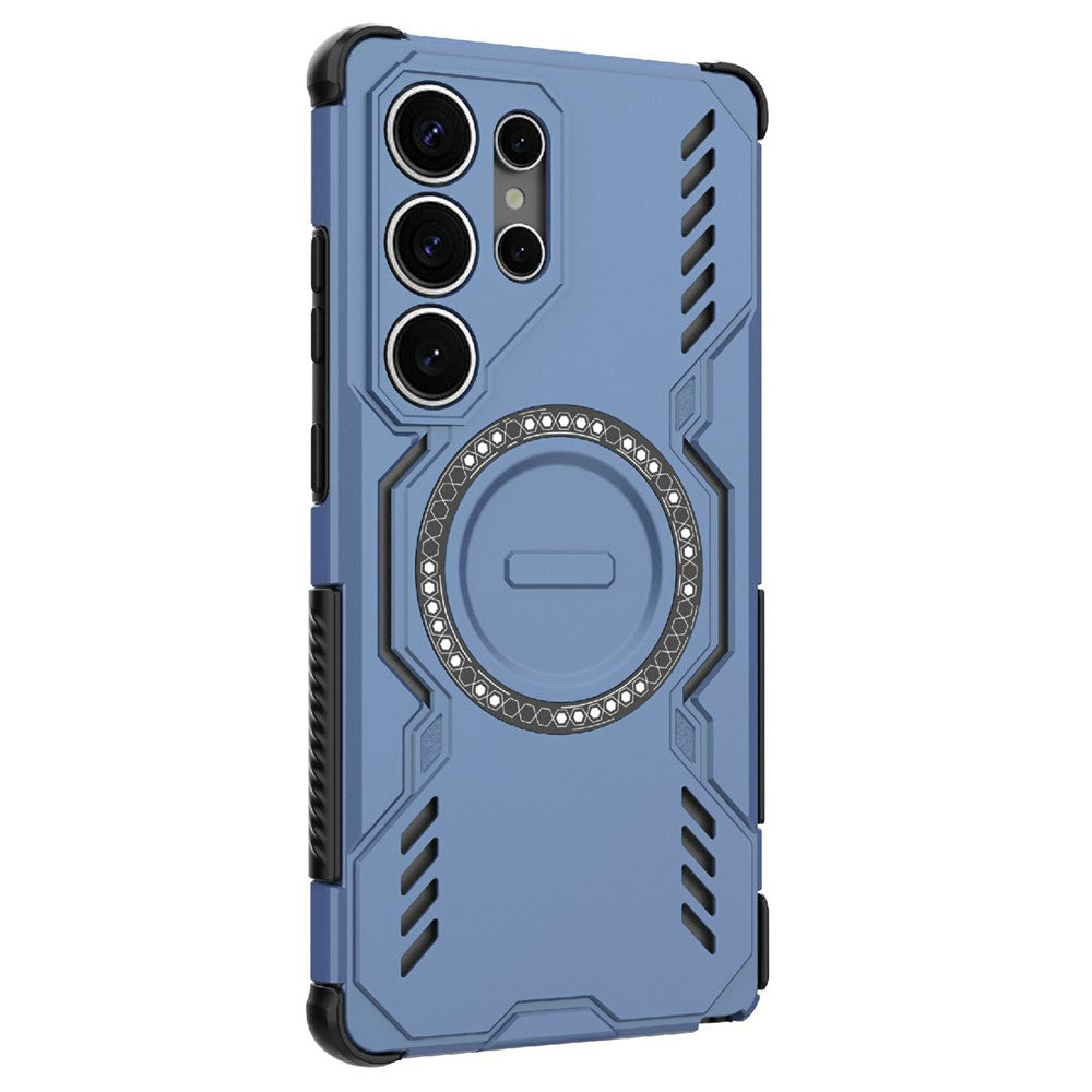 Custodia MagSafe per Samsung Galaxy S25 Ultra S938, Techsuit, ArmorMag, Blu