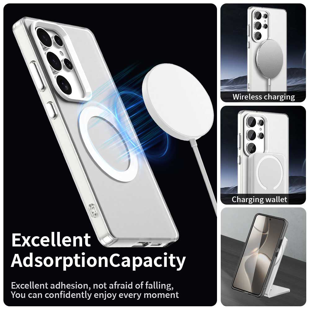 Custodia MagSafe per Samsung Galaxy S25 Ultra S938, Techsuit, CandyCase, Bianca
