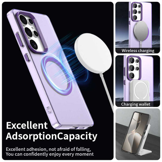 Custodia MagSafe per Samsung Galaxy S25 Ultra S938, Techsuit, CandyCase, Viola