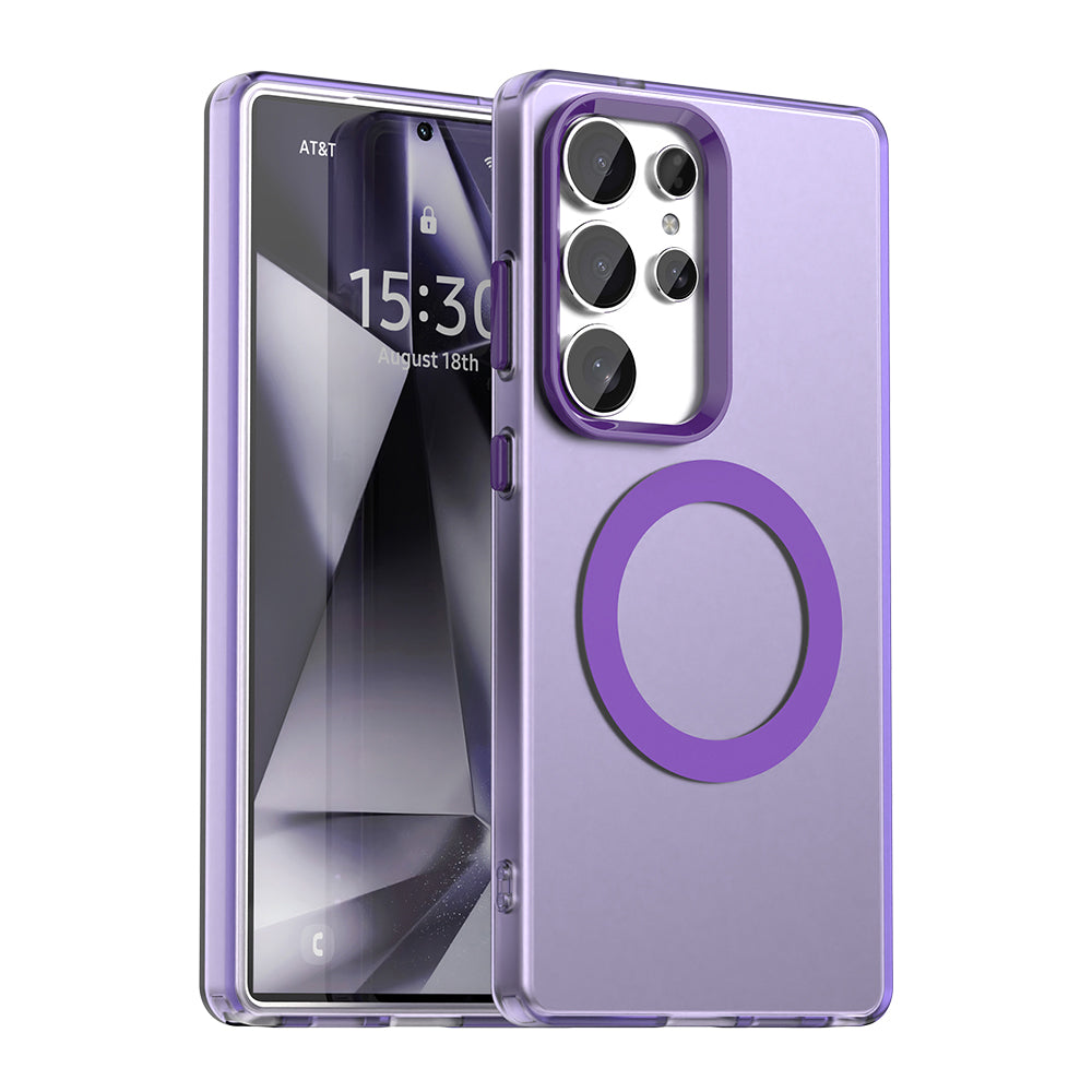 Custodia MagSafe per Samsung Galaxy S25 Ultra S938, Techsuit, CandyCase, Viola