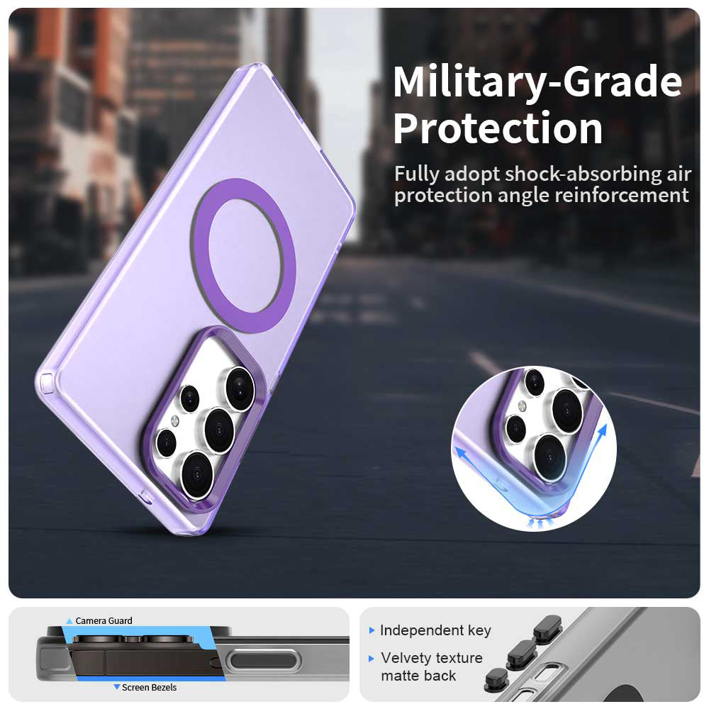 Custodia MagSafe per Samsung Galaxy S25 Ultra S938, Techsuit, CandyCase, Viola