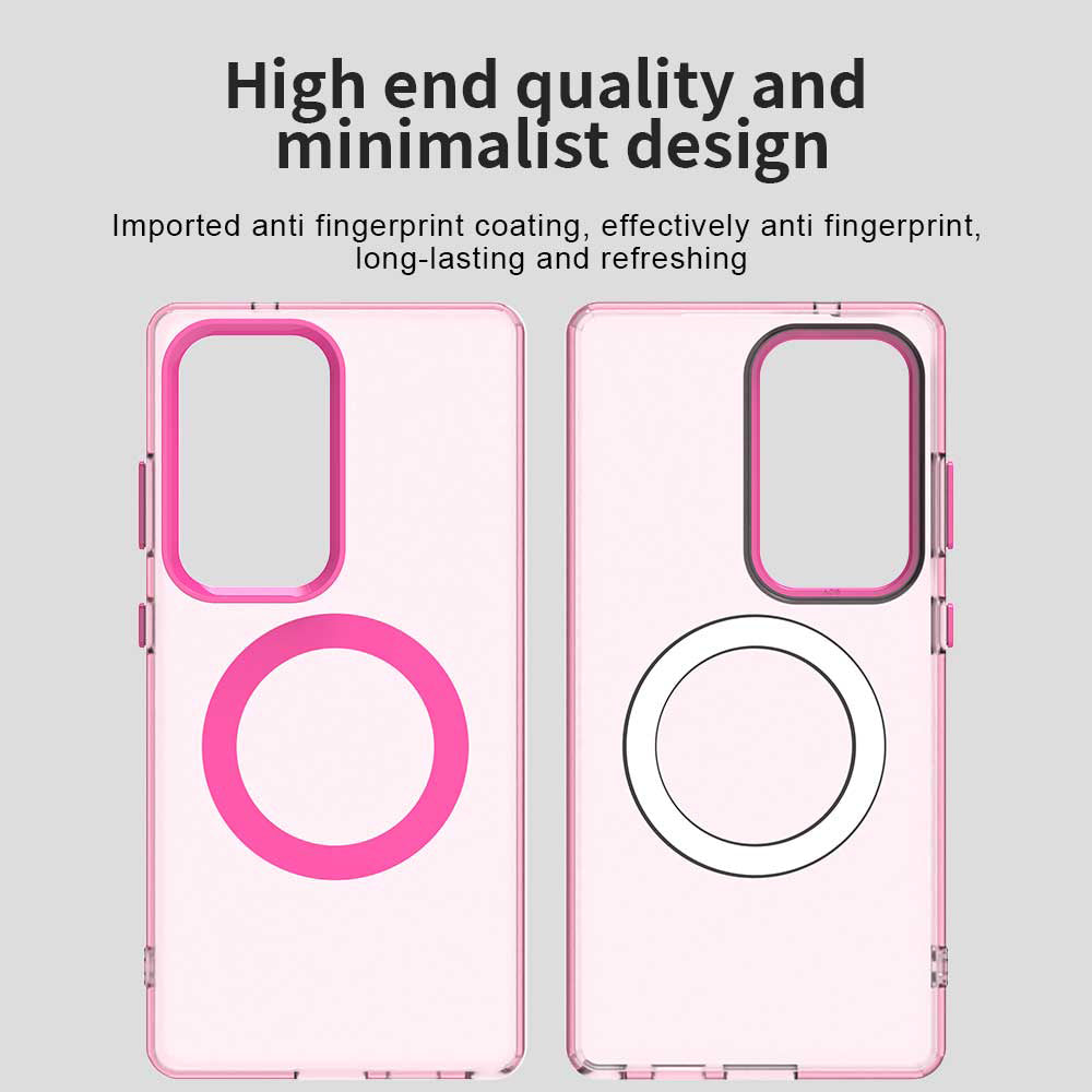 Custodia MagSafe per Samsung Galaxy S25 Ultra S938, Techsuit, CandyCase, Rosa