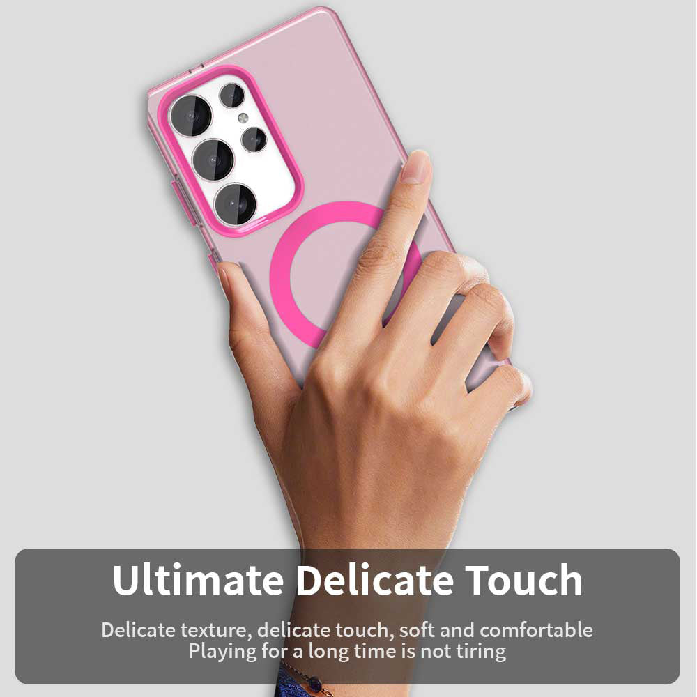Custodia MagSafe per Samsung Galaxy S25 Ultra S938, Techsuit, CandyCase, Rosa