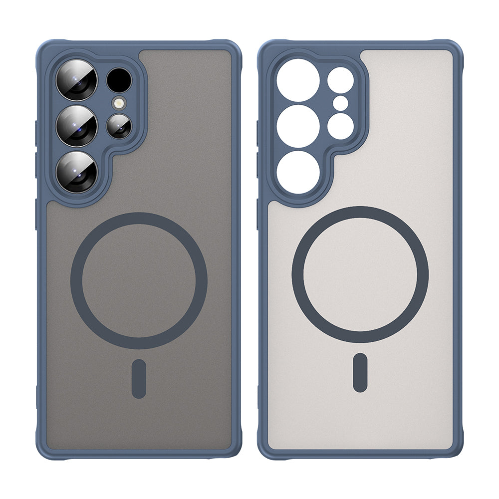 Custodia MagSafe per Samsung Galaxy S25 Ultra S938, Techsuit, HaloFrost II, Blu Navy