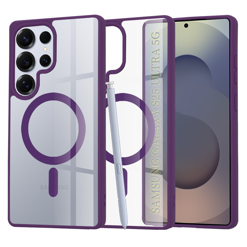 Custodia MagSafe per Samsung Galaxy S25 Ultra S938, Techsuit, Pro, Viola