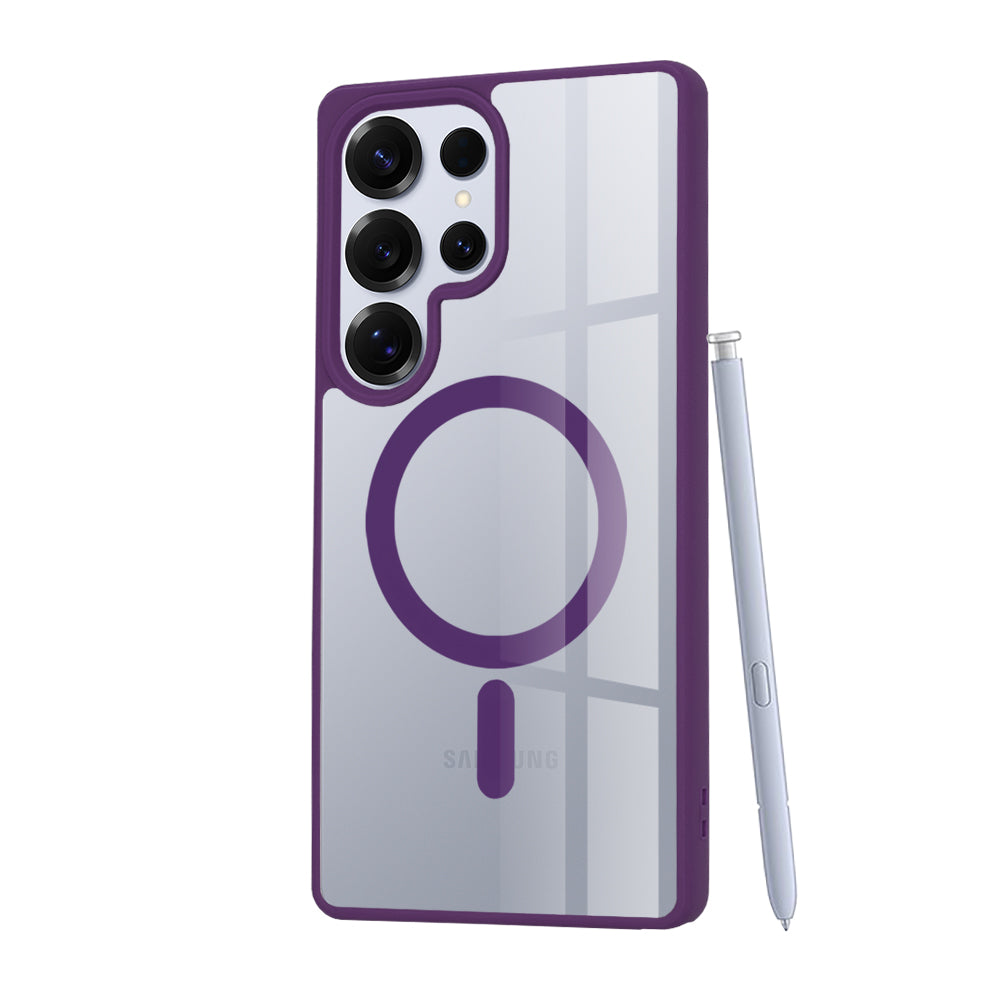 Custodia MagSafe per Samsung Galaxy S25 Ultra S938, Techsuit, Pro, Viola
