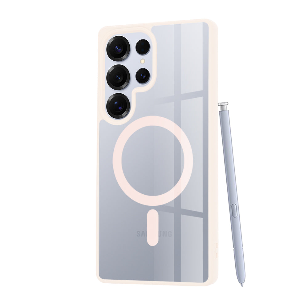 Custodia MagSafe per Samsung Galaxy S25 Ultra S938, Techsuit, Pro, Rosa