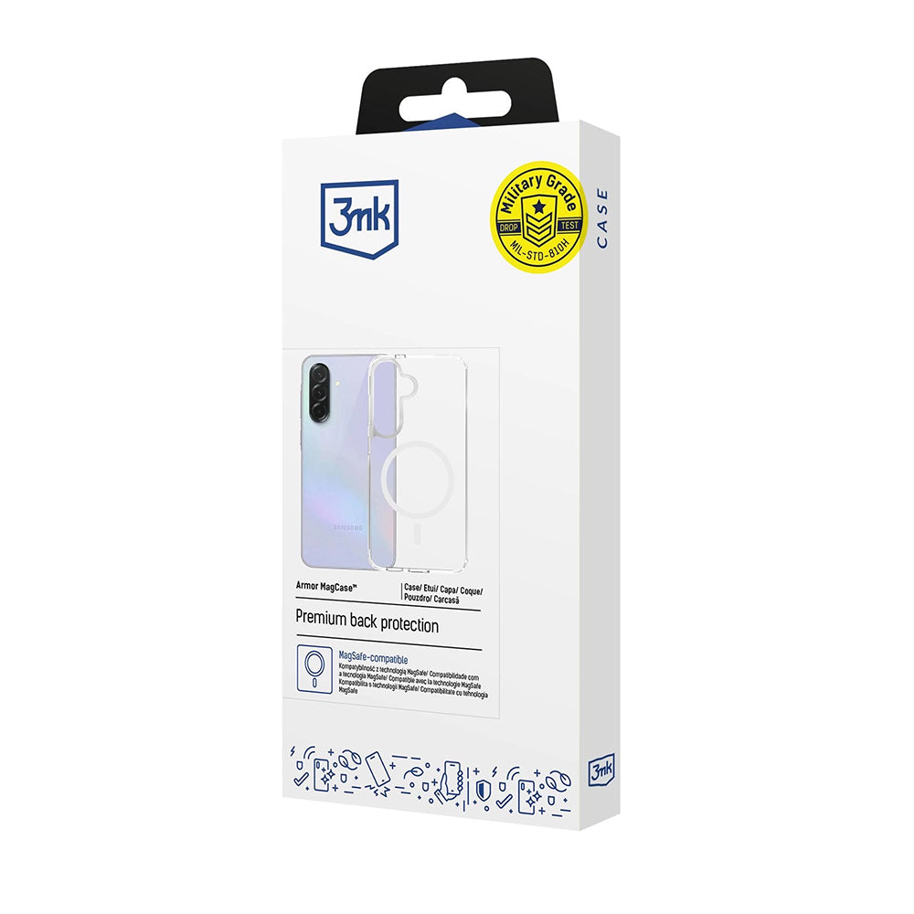 Custodia MagSafe per Samsung Galaxy S26, 3MK, Armor MagCase, Trasparente