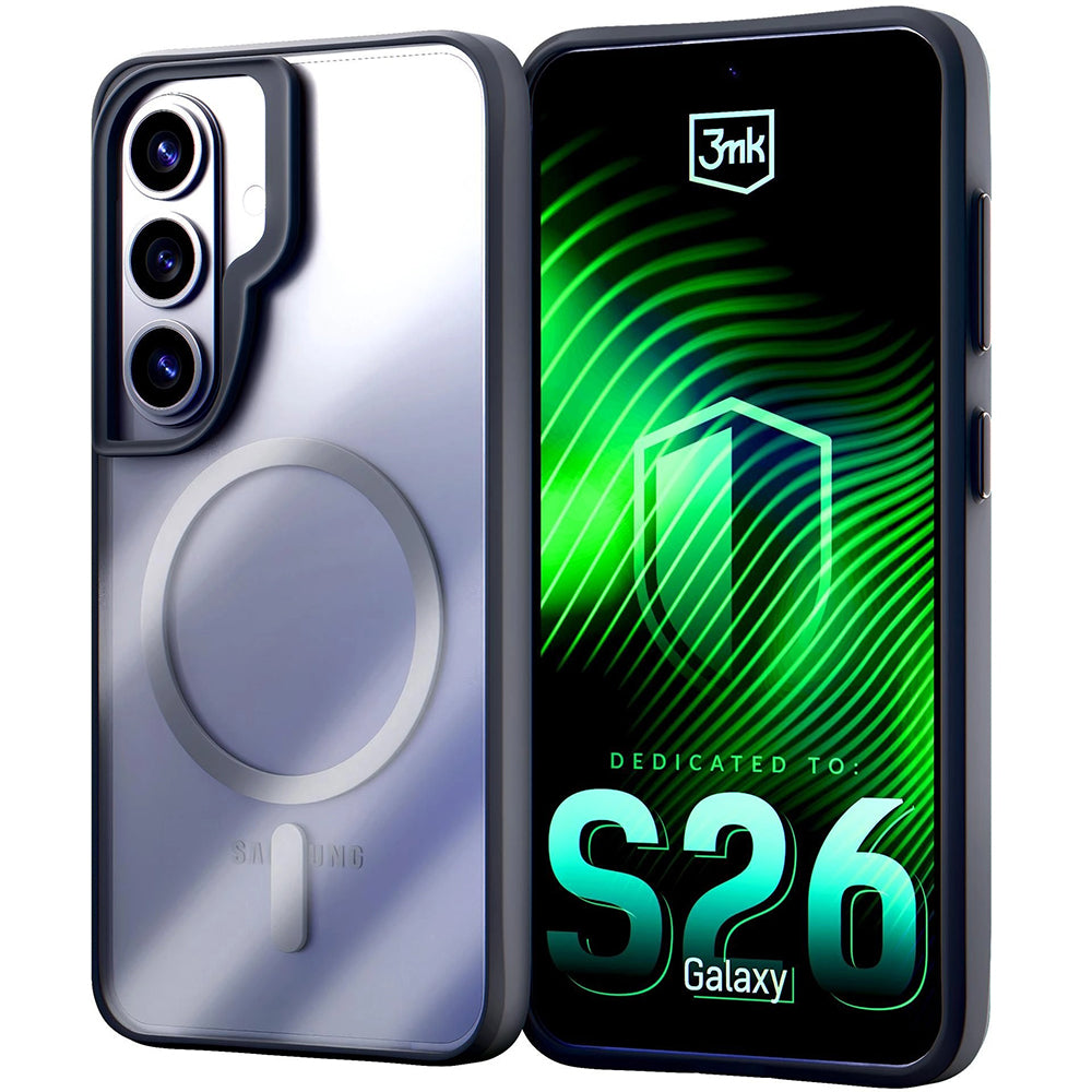 Custodia MagSafe per Samsung Galaxy S26 Plus, 3MK, Satin Armor, Trasparente