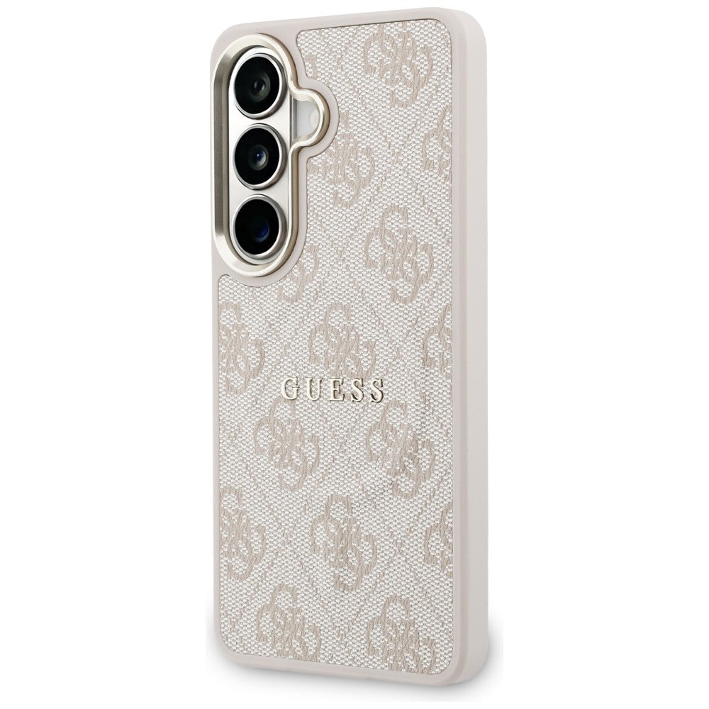 Custodia MagSafe per Samsung Galaxy S26 Plus S947, Guess, 4G Anello Inciso, Rosa